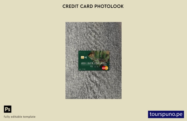 listo para imprimir plantilla frontal de aspecto fotográfico mastercard de Angol